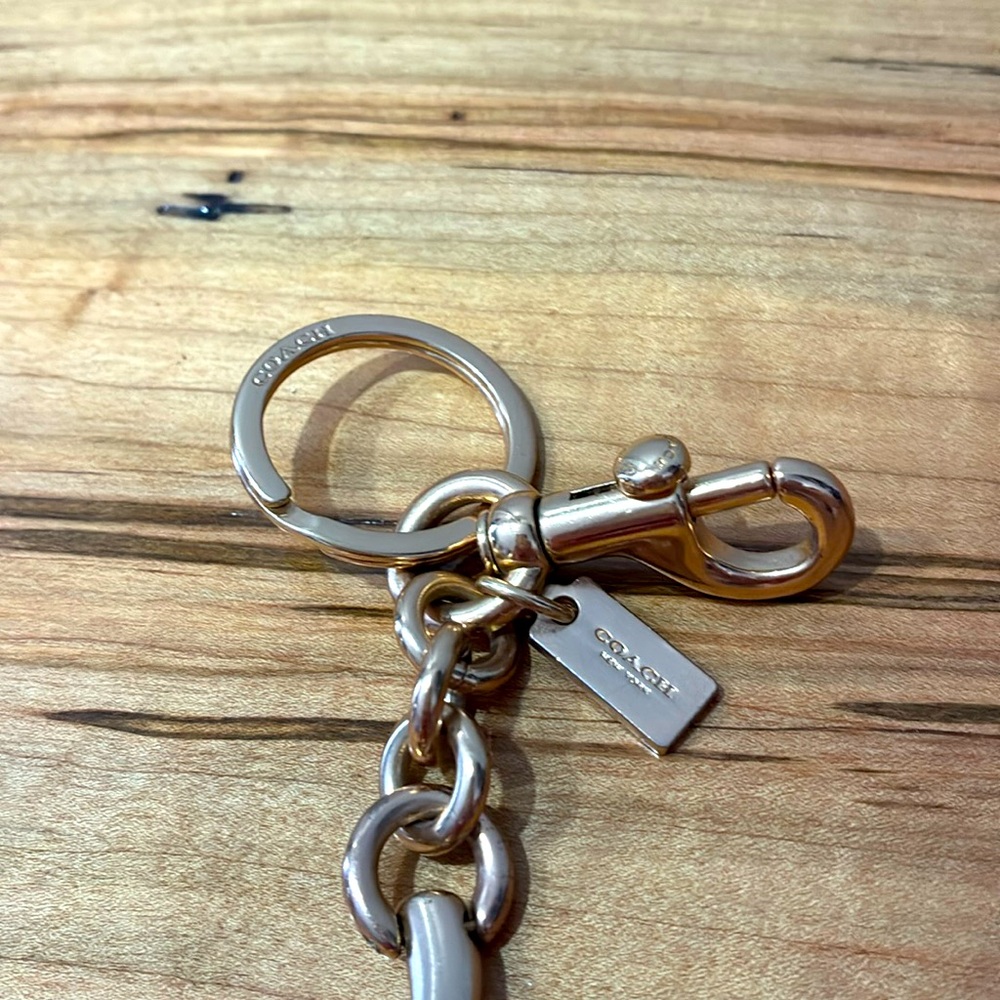 Coach Cherry Keychain in Rose Gold and Red - Picture 3 of 4